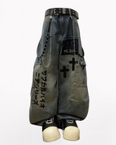 Street Washed Chains Denim Pants | Y2K Jeans