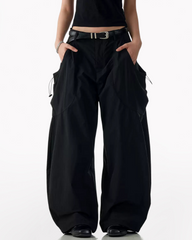 Streetwear Curved Wide-Fit Women Cargo Pants