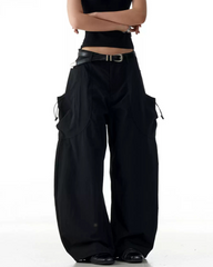 Streetwear Curved Wide-Fit Women Cargo Pants