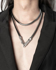 Streetwear Double-layered Snake Bone Necklace