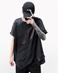Streetwear Irregular Hem Patchwork T-Shirt