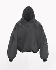 Street 3D Bone Print Thick Hoodie
