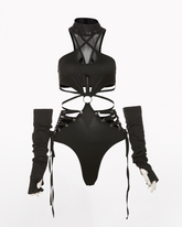 Bra Shorts Set Cut-out Bodysuit