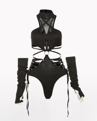 Bra Shorts Set Cut-out Bodysuit