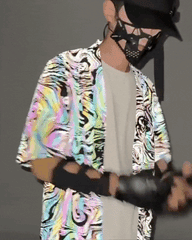 Colorful Reflective Cardigan Kimono Jacket