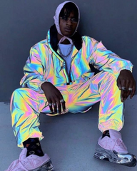 Colorful Reflective Hooded Jacket