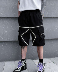 Streetwear Combat Reflective Cargo Shorts