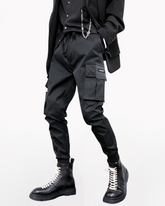 Black Cargo Jogger Pants
