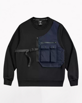 Fake Two Piece Crewneck Tactical Sweatshirt