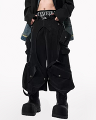 Heavy Deconstructed Y2K Cropped Pants
