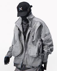 Heavy Washed Unisex Paratrooper Flight Jacket