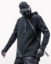 Irregular Double Zip Hoodie
