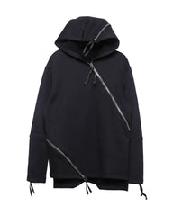 Irregular Double Zip Hoodie