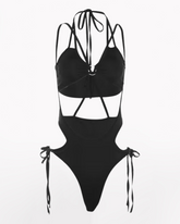 Lace-up Cut-out Bodysuit