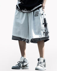 Patchwork Men Cargo Shorts