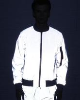 Silver Reflective Flight Jacket