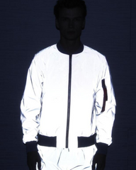 Silver Reflective Flight Jacket
