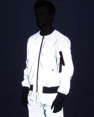 Silver Reflective Flight Jacket