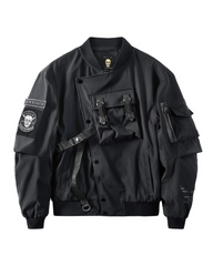 Skull Black Bomber Cyberpunk Jacket