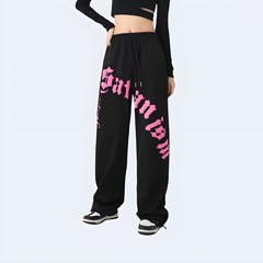 Black And Pink Cargo Pants