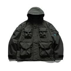Black Cargo Jacket Men's