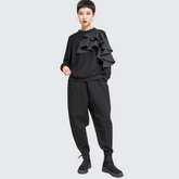 Black Cotton Harem Pants Women