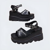 Black Goth Sandals