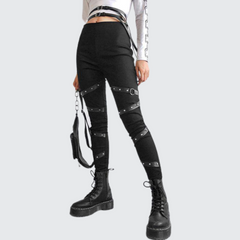 Punk Pants With Straps