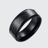 Black Titanium Carbon Fiber Ring