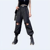 Techwear Women's Pants With Chain