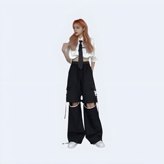 Detachable Buckle Pants