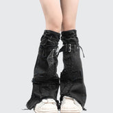 Goth Denim High Socks