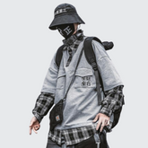 Grey Fake Two Long Sleeve