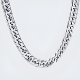 Silver Cuban Chain Necklace