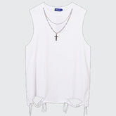 Sleeveless Shirt White