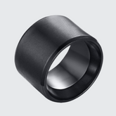 Solid Black Thick Ring