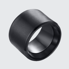 Solid Black Thick Ring