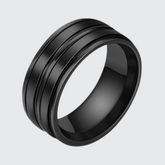 Three Lines Stainless Steel Ring