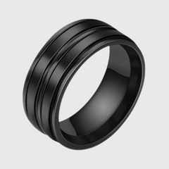 Three Lines Stainless Steel Ring