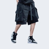 Baggy Black Cargo Shorts