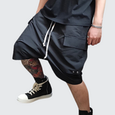 Black Drop Crotch Short