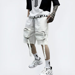 White Shorts With Zip Pockets