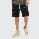 Zipper Cargo Shorts