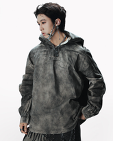 Washed Tie-Dyed Loose Hoodie