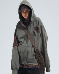 Wasteland Wear Ripped Fake Two Piece Unisex Jacket