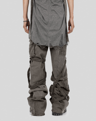 Wasteland Wear Straps Patchwork Cargo Y2K Pants