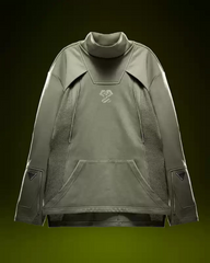 Cyberpunk Outfits Cotton Unisex Turtleneck Pullover Sweatshirt