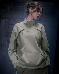 Cyberpunk Outfits Cotton Unisex Turtleneck Pullover Sweatshirt