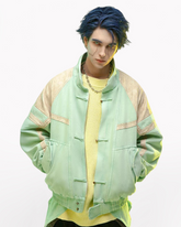 Cyberpunk Outfits 3D Embossed PU Patchwork Jacket