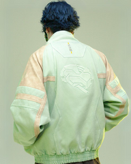 Cyberpunk Outfits 3D Embossed PU Patchwork Jacket